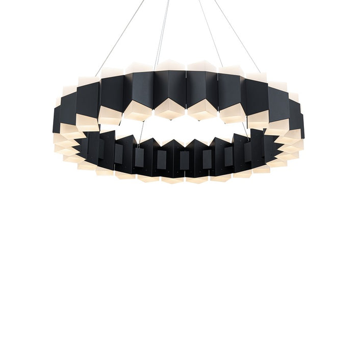 Modern Forms Dolman 48Lt 5" LED Pendant, Black/Frosted