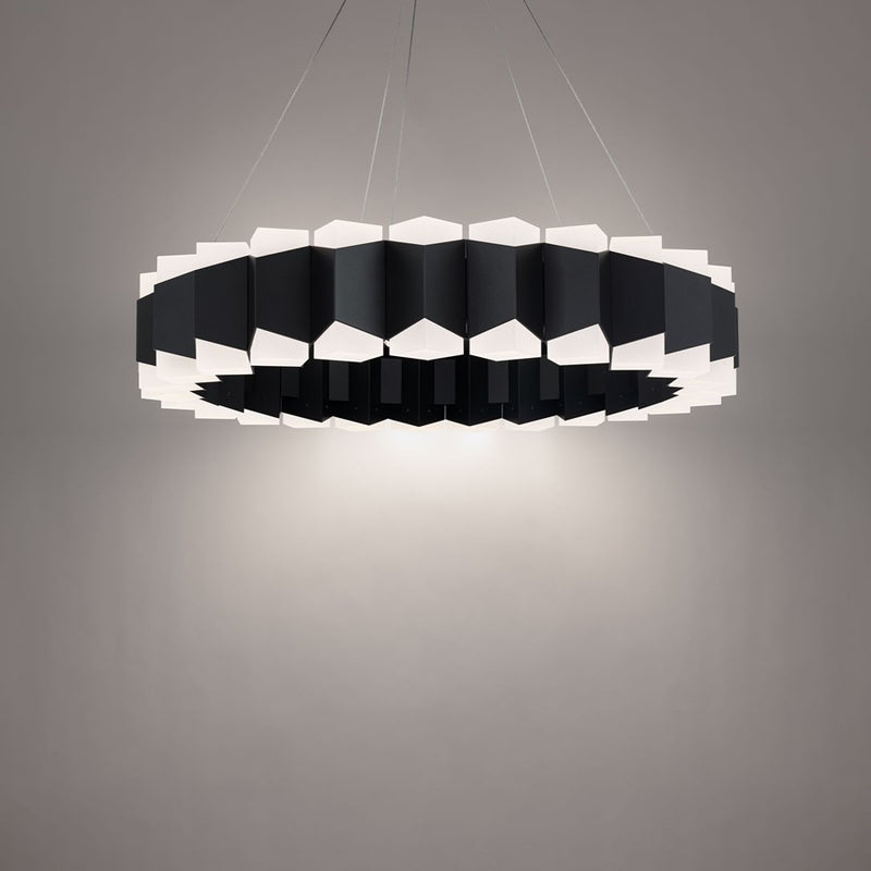 Modern Forms Dolman 48Lt 5" LED Pendant, Black/Frosted
