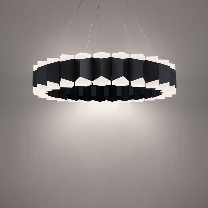 Modern Forms Dolman 48Lt 5" LED Pendant, Black/Frosted