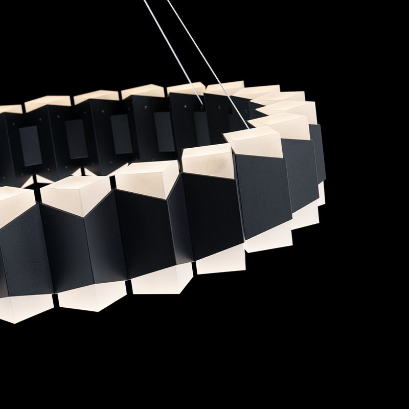 Modern Forms Dolman 48Lt 5" LED Pendant, Black/Frosted