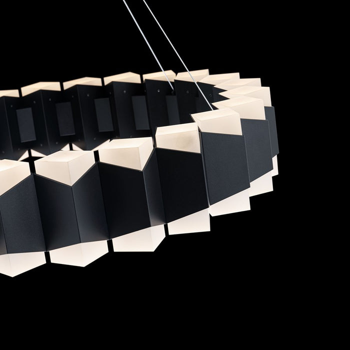 Modern Forms Dolman 48Lt 5" LED Pendant, Black/Frosted