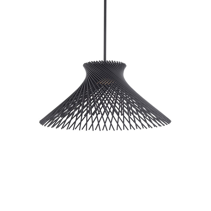 Modern Forms Zenya 1 Light 23" LED Pendant/3000K, Black - PD-74223-BK