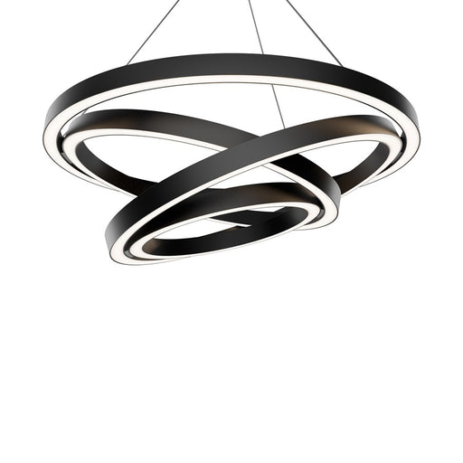 Modern Forms Storm Chaser 1Lt 35" LED Pendant, Black/White - PD-74535-40-BK