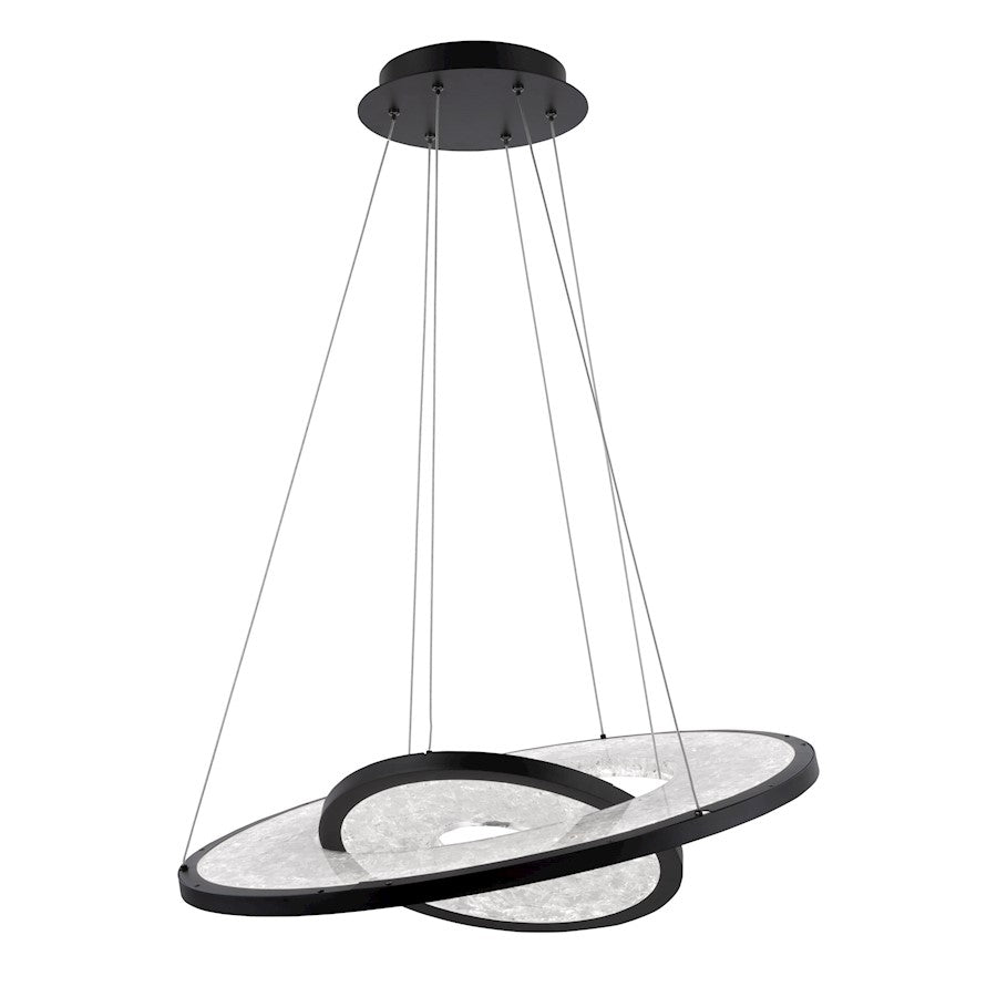 Modern Forms Jupiter 2 Light 27" LED Chandelier/3000K, Black - PD-75027-BK