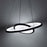 Modern Forms Jupiter 2 Light 27" LED Chandelier/3000K, Black