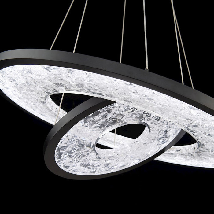 Modern Forms Jupiter 2 Light 27" LED Chandelier/3000K, Black