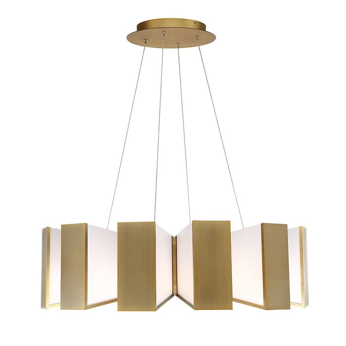 Modern Forms Chronos 12 light 34" LED Chandelier/3000K, Aged Brass