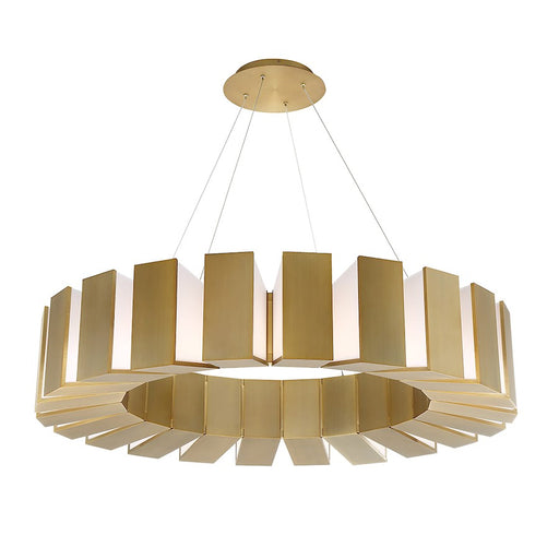 Modern Forms Chronos 22 light 50" LED Chandelier/3000K, Aged Brass - PD-75950-AB