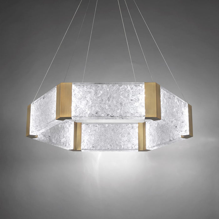 Modern Forms Forever 1Lt 34" Round LED Chandelier/3000K, Brass