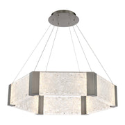 Modern Forms Forever 1Lt 34" Round LED Chandelier/3000K, Nickel - PD-76034-AN