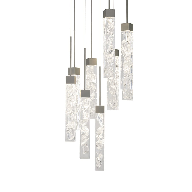 Modern Forms Minx 9Lt 17" LED Round Pendant/3000K, Nickel - PD-78009R-AN