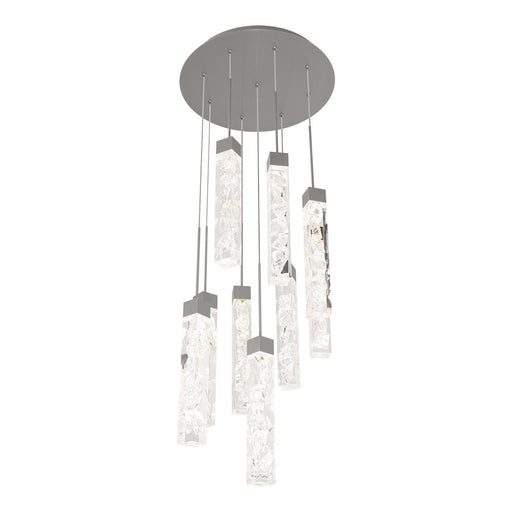 Modern Forms Minx 9Lt 17" LED Round Pendant/3000K, Nickel