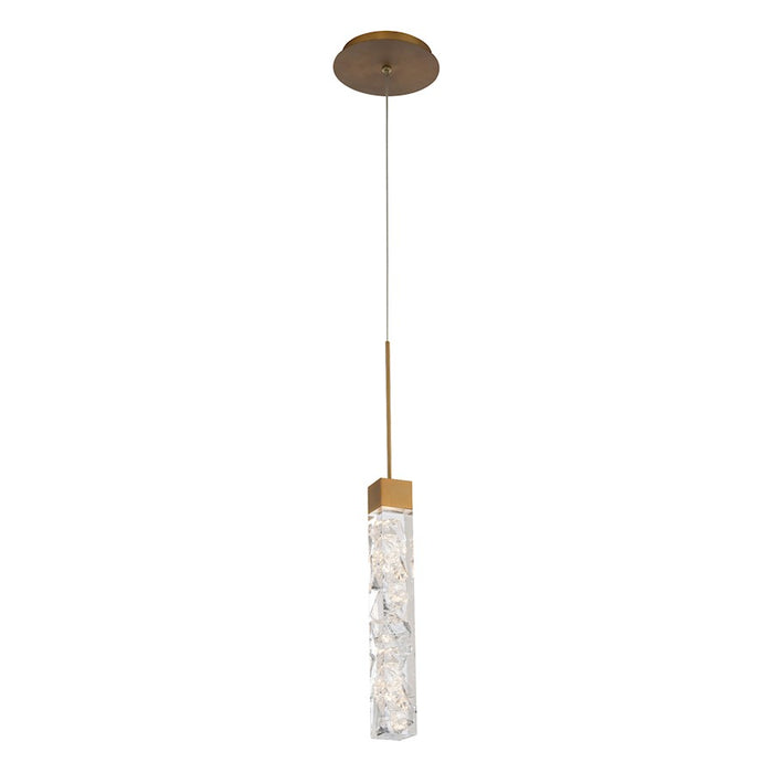 Modern Forms Minx 1 Light 13" LED Mini Pendant/3000K, Aged Brass - PD-78013-AB