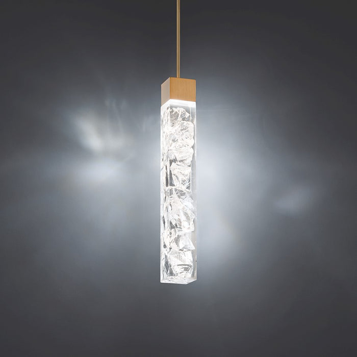 Modern Forms Minx 1 Light 13" LED Mini Pendant/3000K, Aged Brass