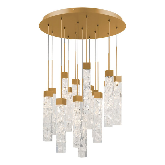 Modern Forms Minx 15Lt 23" LED Round Pendant/3000K, Brass