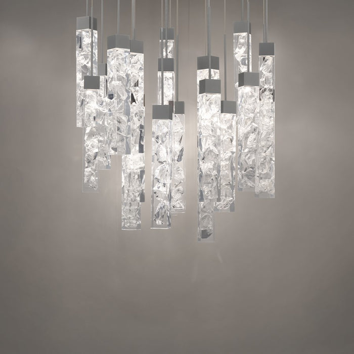 Modern Forms Minx 21Lt 26" LED Round Pendant/3000K, Nickel