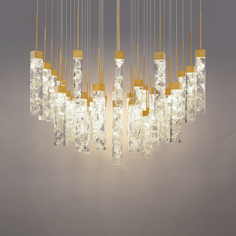 Modern Forms Minx 41Lt 36" LED Square Pendant/3000K, Brass