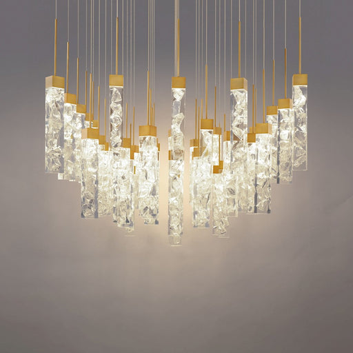 Modern Forms Minx 41Lt 36" LED Square Pendant/3000K, Brass