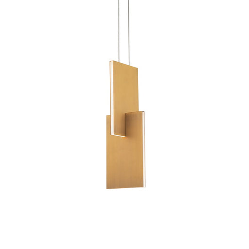 Modern Forms Amari 1 Light 5" LED Mini Pendant/3000K, Aged Brass - PD-79014-AB