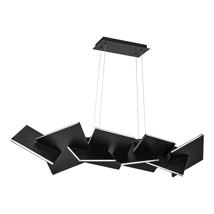 Modern Forms Konstrukt 1Lt 48" LED Linear Chandelier/3000K, Black - PD-80048-BK