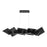 Modern Forms Konstrukt 1Lt 48" LED Linear Chandelier/3000K, Black