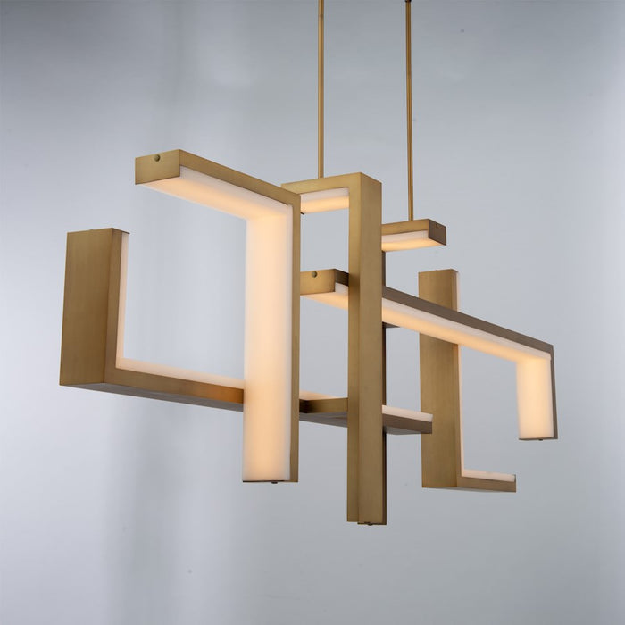 Modern Forms Jackal 1Lt 56" LED Linear Chandelier/3000K, Brass