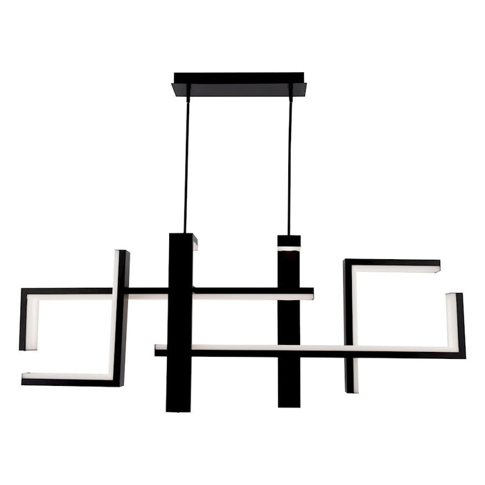 Modern Forms Jackal 1Lt 56" LED Linear Chandelier/3000K, Black