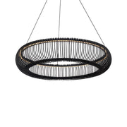 Modern Forms Lute 1Lt 28" LED Pendant/2700K, Black/Frosted - PD-80528-27-BK