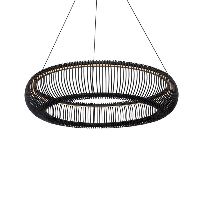 Modern Forms Lute 1Lt 28" LED Pendant/3500K, Black/Frosted - PD-80528-35-BK
