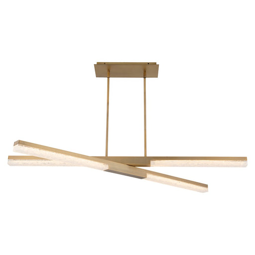 Modern Forms Minx 48" LED 2 light Pendant/3000K, Aged Brass