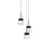 Modern Forms Double Bubble 3Lt 11.8" LED RD Pendant/3000K, Black - PD-82003R-BK