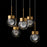 Modern Forms Double Bubble 5Lt 17" LED Round Pendant/3000K, Brass