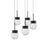 Modern Forms Double Bubble 5Lt 17" LED Round Pendant/3000K, Black - PD-82005R-BK