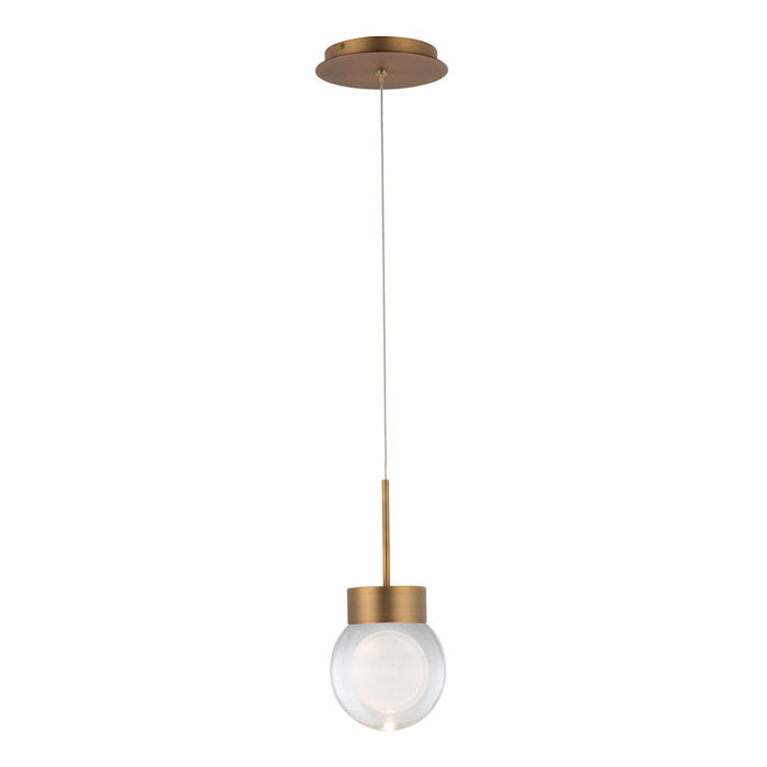 Modern Forms Double Bubble 1Lt 6" LED Pendant/3000K, Brass - PD-82006-AB