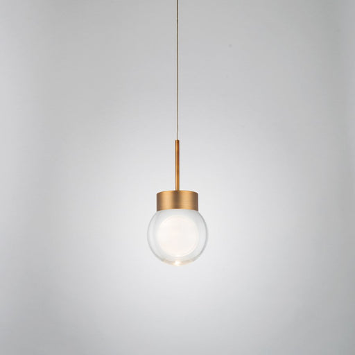 Modern Forms Double Bubble 1Lt 6" LED Pendant/3000K, Brass