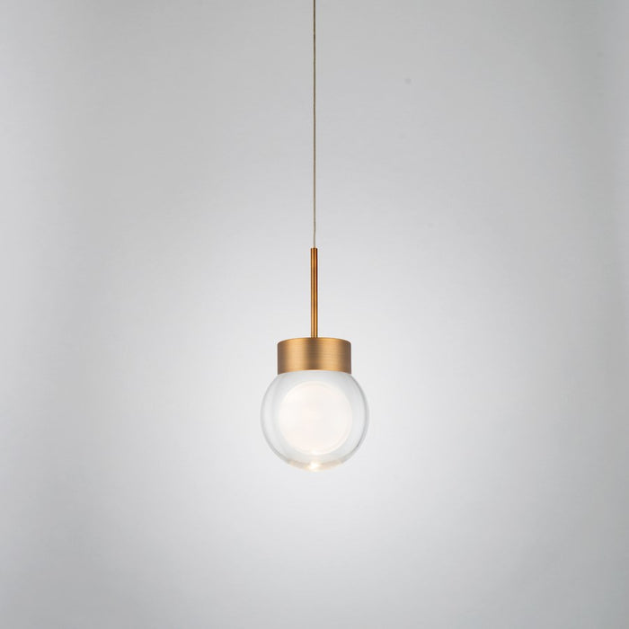 Modern Forms Double Bubble 1Lt 6" LED Pendant/3000K, Brass