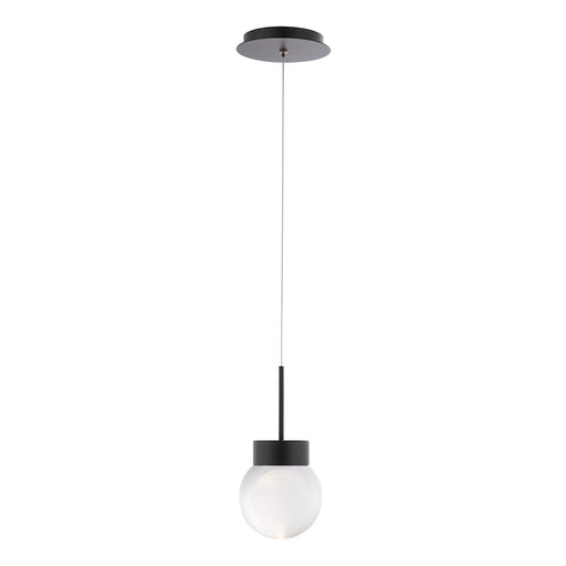 Modern Forms Double Bubble 1 Light 6" LED Pendant/3000K, Black - PD-82006-BK