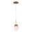 Modern Forms Double Bubble T24 1Lt 6" LED Pendant/3000K, Brass - PD-82006-T24-AB