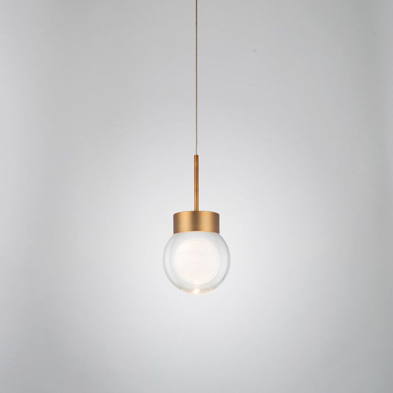 Modern Forms Double Bubble T24 1Lt 6" LED Pendant/3000K, Brass