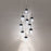 Modern Forms Double Bubble 9Lt 17" LED Round Pendant/3000K, Black