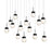 Modern Forms Dbl Bubble 14Lt 41.8" LED Linear Pendant/3000K, BK - PD-82014L-BK