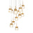 Modern Forms Double Bubble 15Lt 23" LED RD Pendant/3000K, Brass