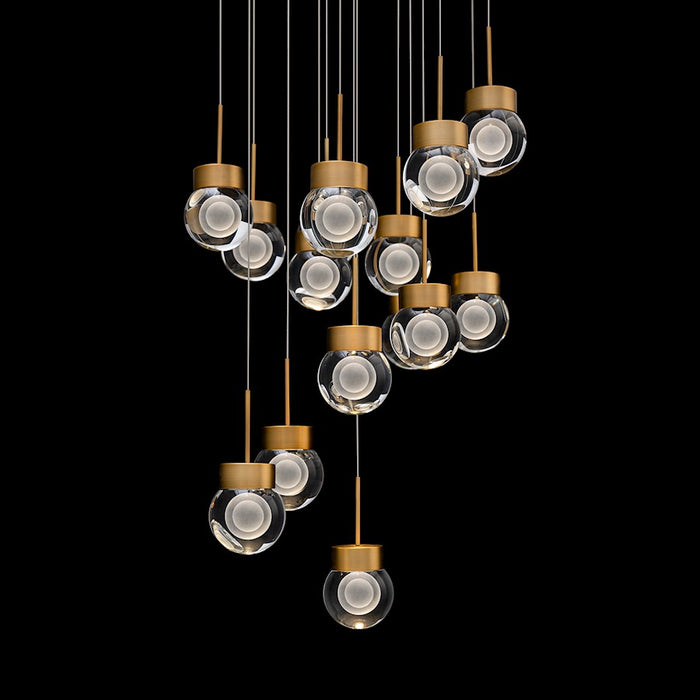 Modern Forms Double Bubble 15Lt 23" LED RD Pendant/3000K, Brass