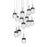 Modern Forms Double Bubble 15Lt 23" LED RD Pendant/3000K, Black - PD-82015R-BK