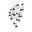 Modern Forms Double Bubble 21Lt 26" LED RD Pendant/3000K, Black - PD-82021R-BK