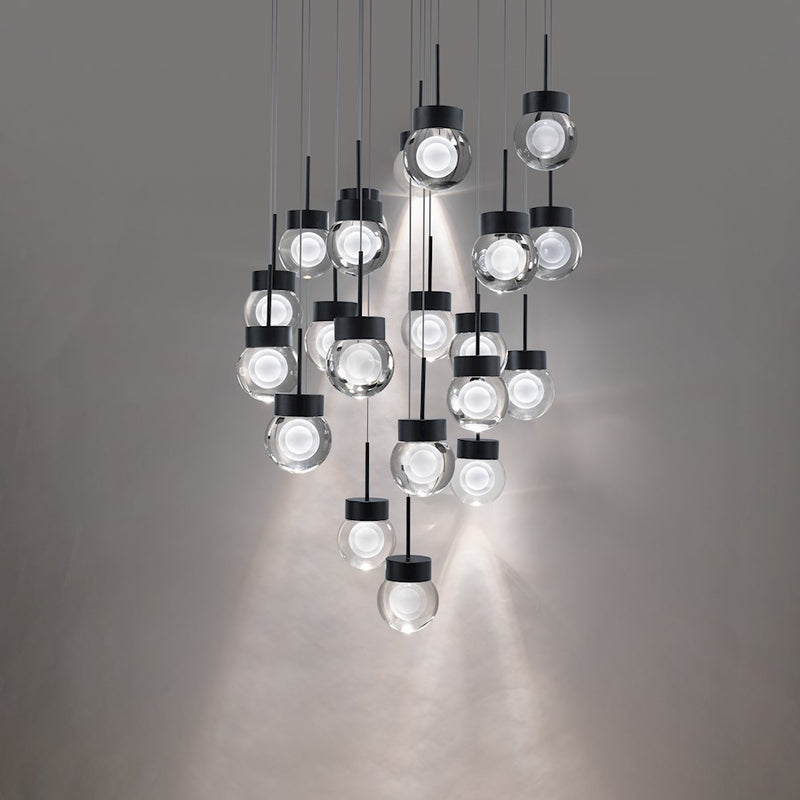 Modern Forms Double Bubble 21Lt 26" LED RD Pendant/3000K, Black