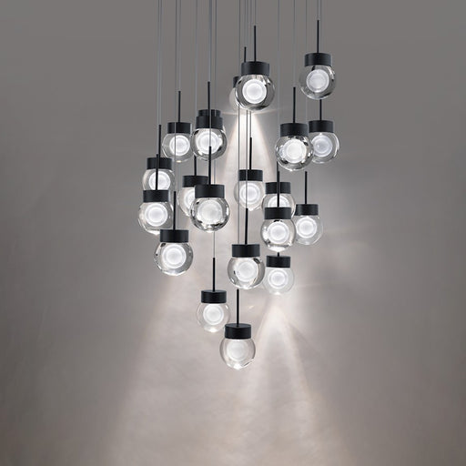 Modern Forms Double Bubble 21Lt 26" LED RD Pendant/3000K, Black