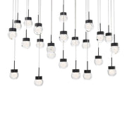 Modern Forms Double Bubble 23Lt 54" LED Linear Pendant/3000K, BK - PD-82023L-BK