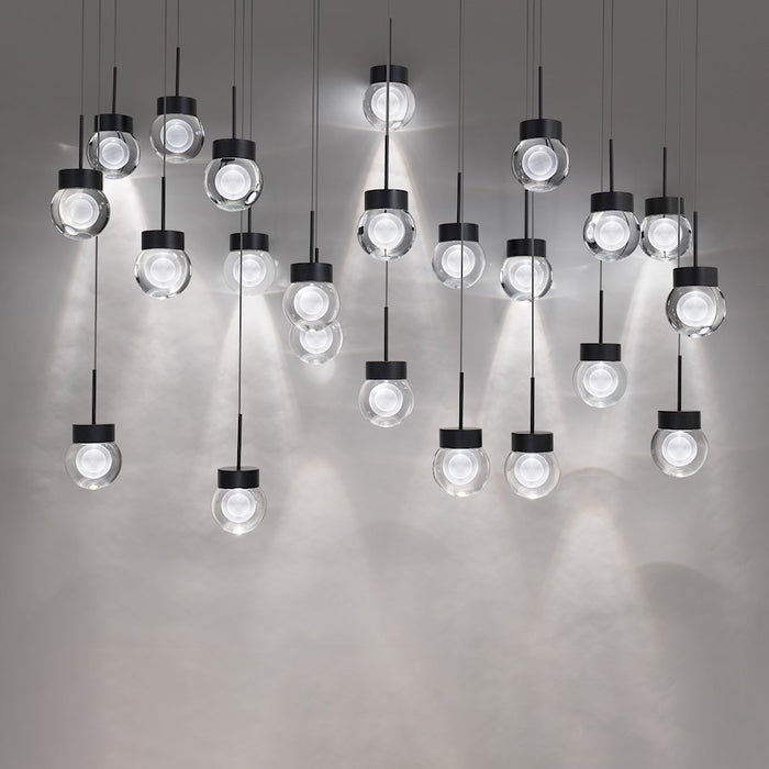 Modern Forms Double Bubble 23Lt 54" LED Linear Pendant/3000K, BK