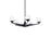 Modern Forms Double Bubble 23" LED 5 Light Chandelier/3000K, Black - PD-82024-BK